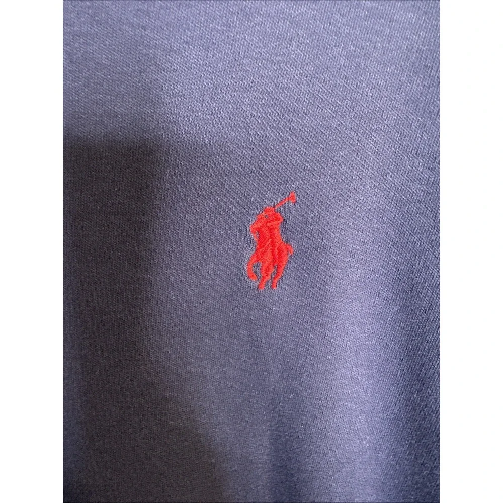 Polo Ralph Lauren Mens Navy Blue Short Sleeve‎ Polo Shirt Red horse Size Large
